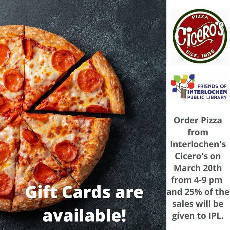 Add a littleOrder pizza on March 21 from 4-9 pm and 25% of the sales will be given to Interlochen Public Library (IPL) bit of body text.jpg